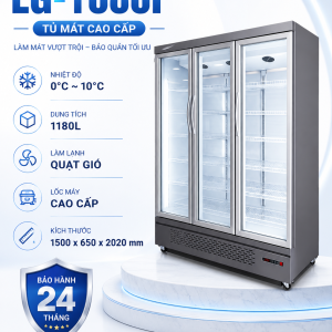 Tủ mát trưng bày quạt gió sấy kính LG -1080F