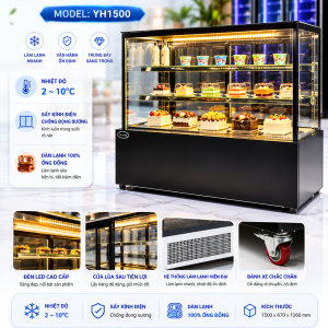 Tủ bánh kem 3 tầng YH-1500-3