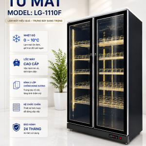 Tủ mát 2 cánh đen OUCBOLL LG-1110F