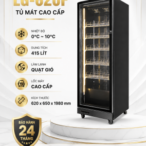 Tủ mát 1 cánh đen OUCBOLL LG-620F