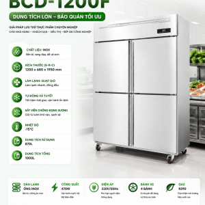 TỦ ĐÔNG 4 CÁNH OUCBOLL BCD-1200F