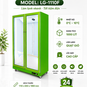 Tủ mát 2 cánh xanh OUCBOLL LG-1110F