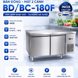 Bàn đông-mát inox BD/BC-180F