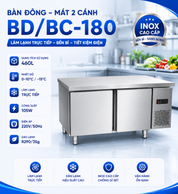 Bàn đông - mát inox BD/BC-180